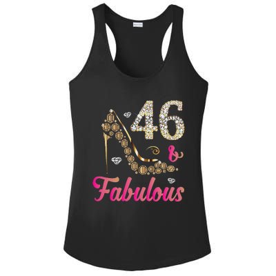 46 And Fabulous Funny 46th Birthday Cute Gift Beautiful Fun Ladies PosiCharge Competitor Racerback Tank