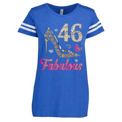 46 And Fabulous Funny 46th Birthday Cute Gift Beautiful Fun Enza Ladies Jersey Football T-Shirt