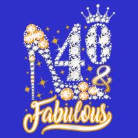 40 and Fabulous 40th Birthday Diamond Gift for Wo 16 in Basic Backpack