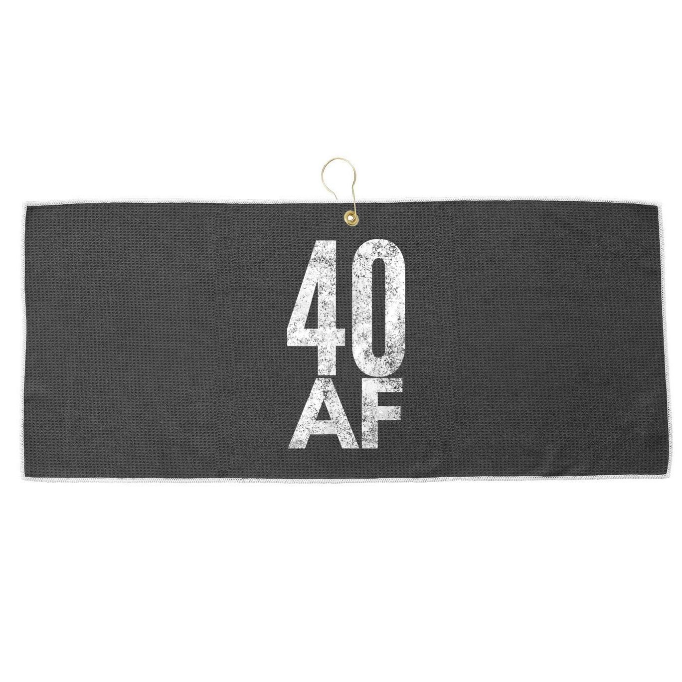 40 AF Funny 40th Birthday Gift 40 Year Old Idea 1978 Large Microfiber Waffle Golf Towel