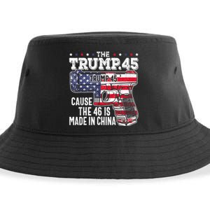 45 American Flag The Trump 45 Cause The 46 Is Made In China Sustainable Bucket Hat