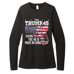 45 American Flag The Trump 45 Cause The 46 Is Made In China Womens CVC Long Sleeve Shirt