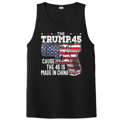 45 American Flag The Trump 45 Cause The 46 Is Made In China PosiCharge Competitor Tank