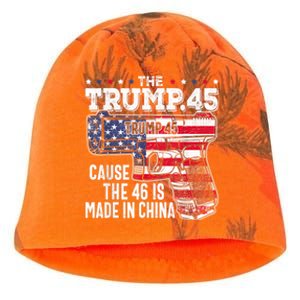 45 American Flag The Trump 45 Cause The 46 Is Made In China Kati - Camo Knit Beanie