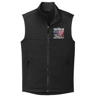 45 American Flag The Trump 45 Cause The 46 Is Made In China Collective Smooth Fleece Vest