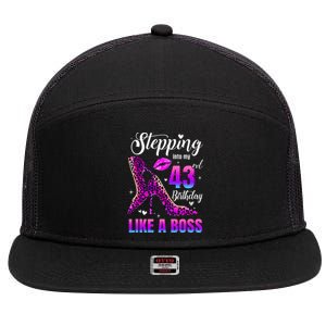 43 And Fabulous High Heels Stepping Into My 43Rd Birthday 7 Panel Mesh Trucker Snapback Hat