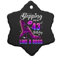 43 And Fabulous High Heels Stepping Into My 43Rd Birthday Ceramic Star Ornament