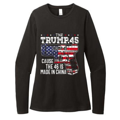 45 American Flag The Trump 45 Cause The 46 Is Made In China Womens CVC Long Sleeve Shirt