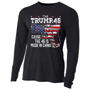 45 American Flag The Trump 45 Cause The 46 Is Made In China Cooling Performance Long Sleeve Crew