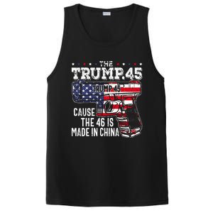 45 American Flag The Trump 45 Cause The 46 Is Made In China PosiCharge Competitor Tank