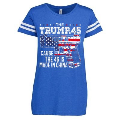 45 American Flag The Trump 45 Cause The 46 Is Made In China Enza Ladies Jersey Football T-Shirt