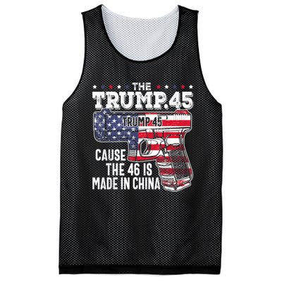 45 American Flag, The Trump 45 Cause The 46 Is Made In China Mesh Reversible Basketball Jersey Tank