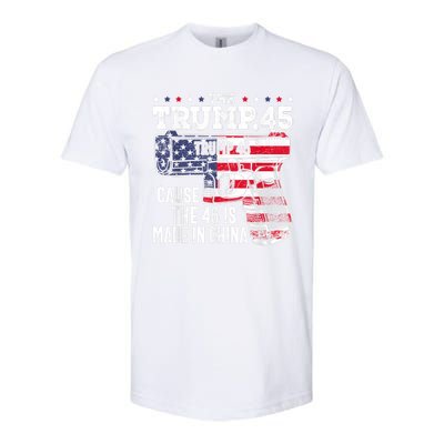 45 American Flag, The Trump 45 Cause The 46 Is Made In China Softstyle CVC T-Shirt