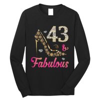 43 And Fabulous Funny 43th Birthday Cute Gift Beautiful Fun Long Sleeve Shirt