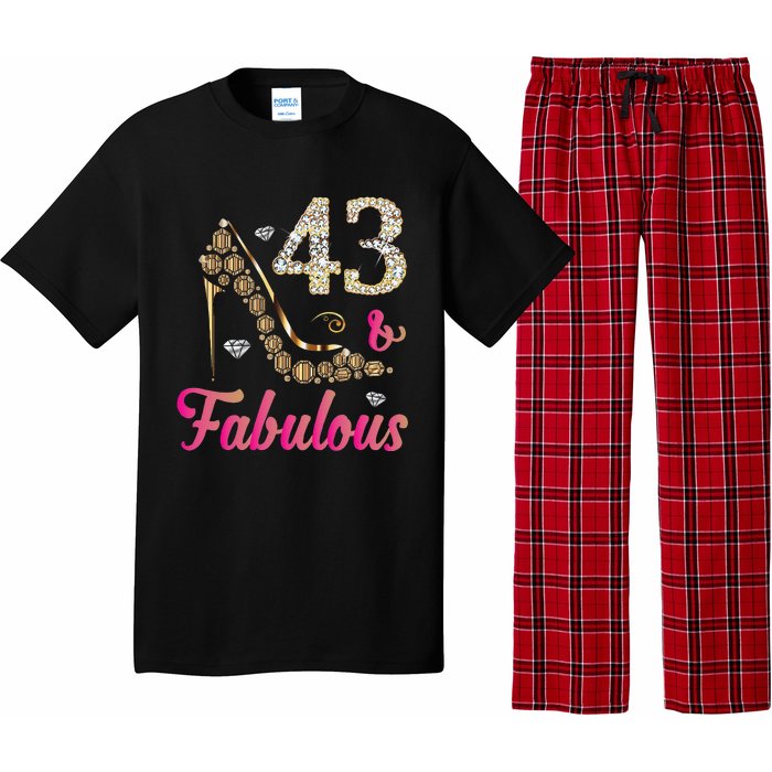 43 And Fabulous Funny 43th Birthday Cute Gift Beautiful Fun Pajama Set