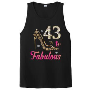 43 And Fabulous Funny 43th Birthday Cute Gift Beautiful Fun PosiCharge Competitor Tank