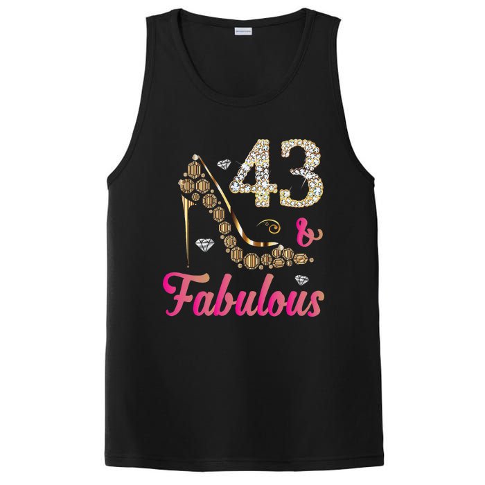 43 And Fabulous Funny 43th Birthday Cute Gift Beautiful Fun PosiCharge Competitor Tank