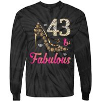 43 And Fabulous Funny 43th Birthday Cute Gift Beautiful Fun Tie-Dye Long Sleeve Shirt