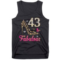 43 And Fabulous Funny 43th Birthday Cute Gift Beautiful Fun Tank Top