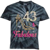 43 And Fabulous Funny 43th Birthday Cute Gift Beautiful Fun Kids Tie-Dye T-Shirt