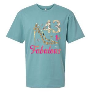 43 And Fabulous Funny 43th Birthday Cute Gift Beautiful Fun Sueded Cloud Jersey T-Shirt