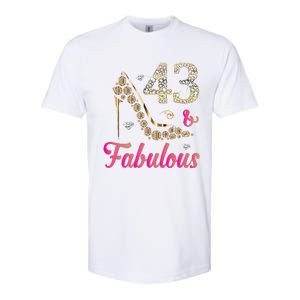 43 And Fabulous Funny 43th Birthday Cute Gift Beautiful Fun Softstyle CVC T-Shirt