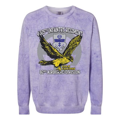 4325th Airborne Infantry Gold F.A.L.C.O.N.S Colorblast Crewneck Sweatshirt