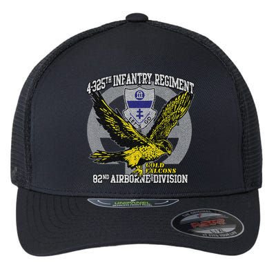 4325th Airborne Infantry Gold F.A.L.C.O.N.S Flexfit Unipanel Trucker Cap