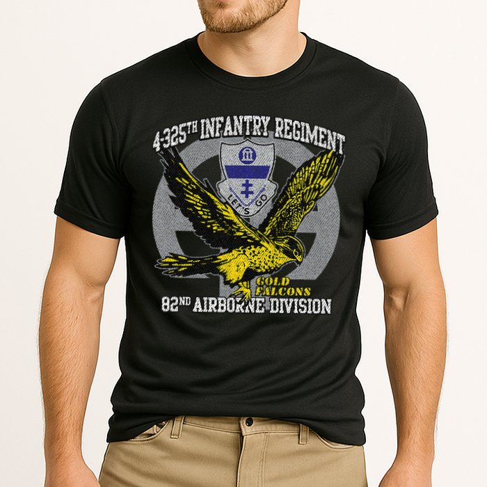 4325th Airborne Infantry Gold F.A.L.C.O.N.S Performance Shirt