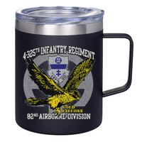 4325th Airborne Infantry Gold F.A.L.C.O.N.S 12oz Stainless Steel Coffee Mug
