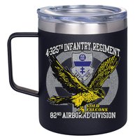 4325th Airborne Infantry Gold F.A.L.C.O.N.S 12oz Stainless Steel Coffee Mug