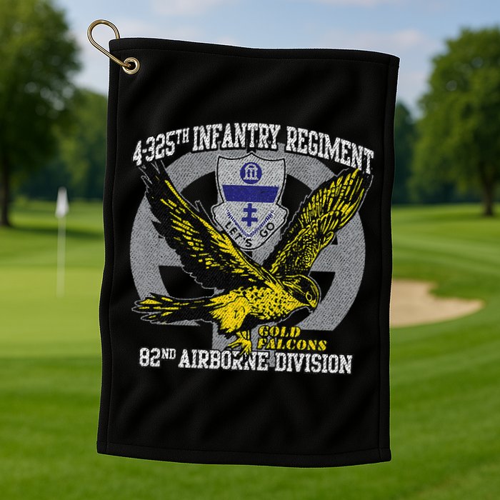 4325th Airborne Infantry Gold F.A.L.C.O.N.S Golf Towel
