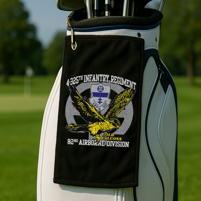 4325th Airborne Infantry Gold F.A.L.C.O.N.S Golf Towel