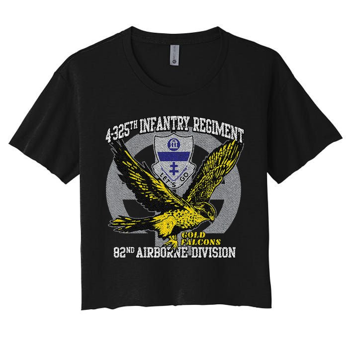 4325th Airborne Infantry Gold F.A.L.C.O.N.S Crop Top