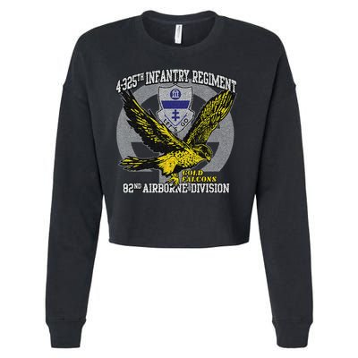 4325th Airborne Infantry Gold F.A.L.C.O.N.S Cropped Pullover Crew