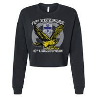 4325th Airborne Infantry Gold F.A.L.C.O.N.S Cropped Pullover Crew