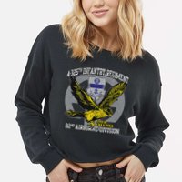 4325th Airborne Infantry Gold F.A.L.C.O.N.S Cropped Pullover Crew
