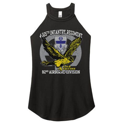 4325th Airborne Infantry Gold F.A.L.C.O.N.S Women's Perfect Tri Rocker Tank