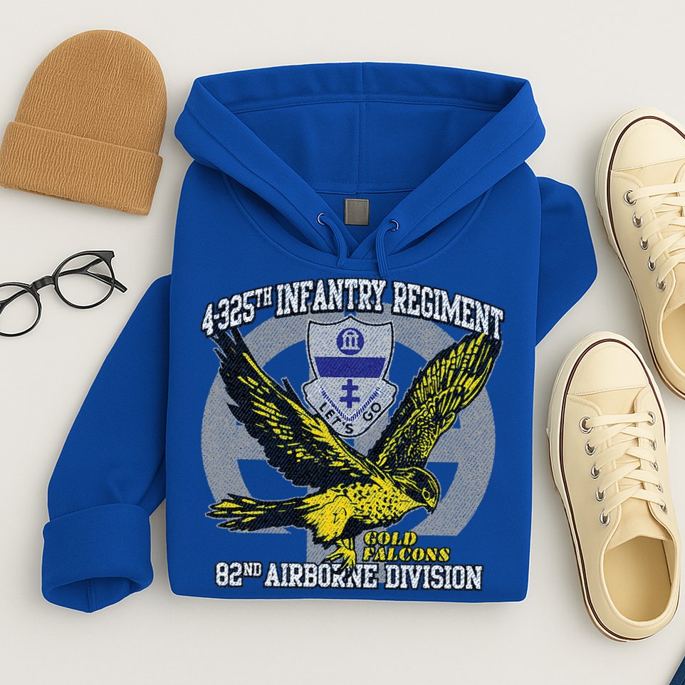4325th Airborne Infantry Gold F.A.L.C.O.N.S Hoodie