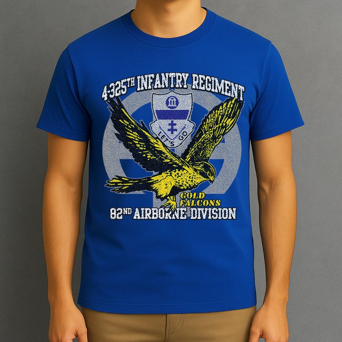 4325th Airborne Infantry Gold F.A.L.C.O.N.S T-Shirt
