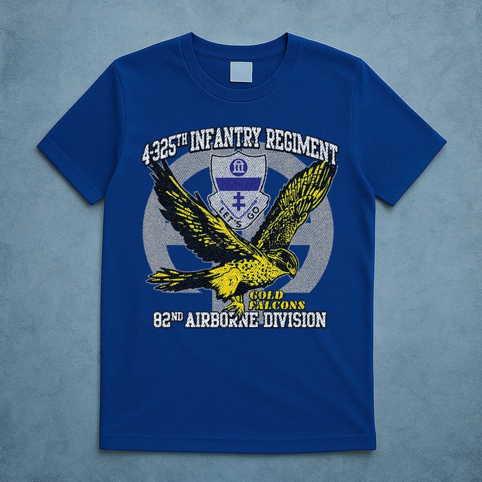 4325th Airborne Infantry Gold F.A.L.C.O.N.S T-Shirt