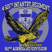 4325th Airborne Infantry Gold F.A.L.C.O.N.S T-Shirt