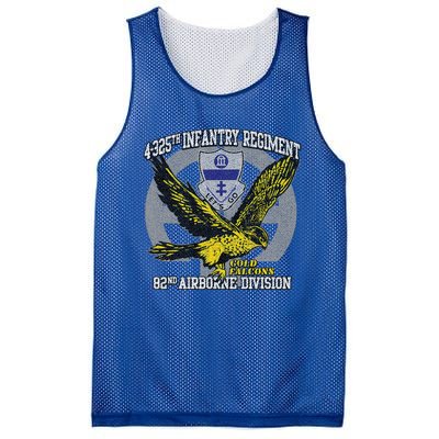 4325th Airborne Infantry Gold F.A.L.C.O.N.S Mesh Reversible Basketball Jersey Tank