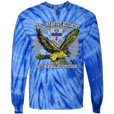 4325th Airborne Infantry Gold F.A.L.C.O.N.S Tie-Dye Long Sleeve Shirt