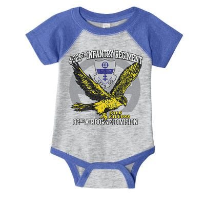 4325th Airborne Infantry Gold F.A.L.C.O.N.S Infant Baby Jersey Bodysuit