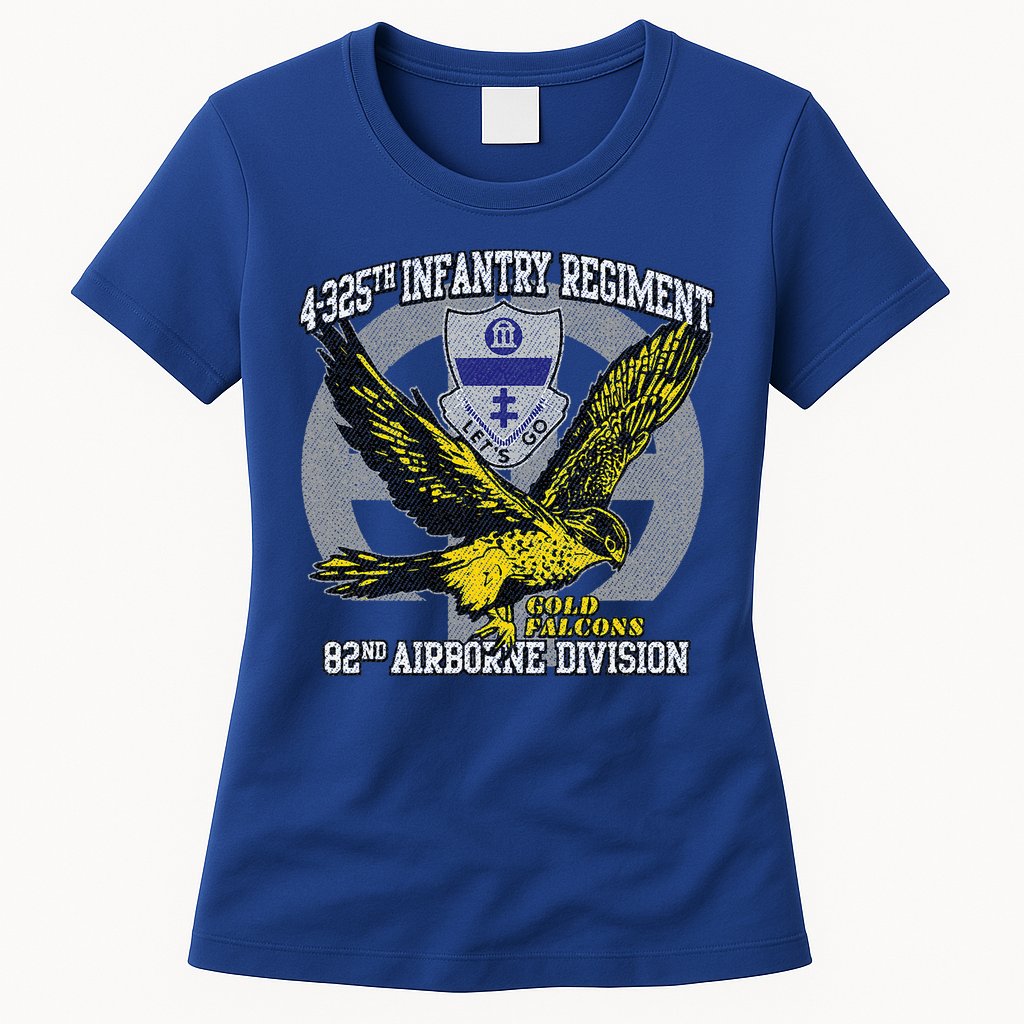 4325th Airborne Infantry Gold F.A.L.C.O.N.S Womens T-Shirt