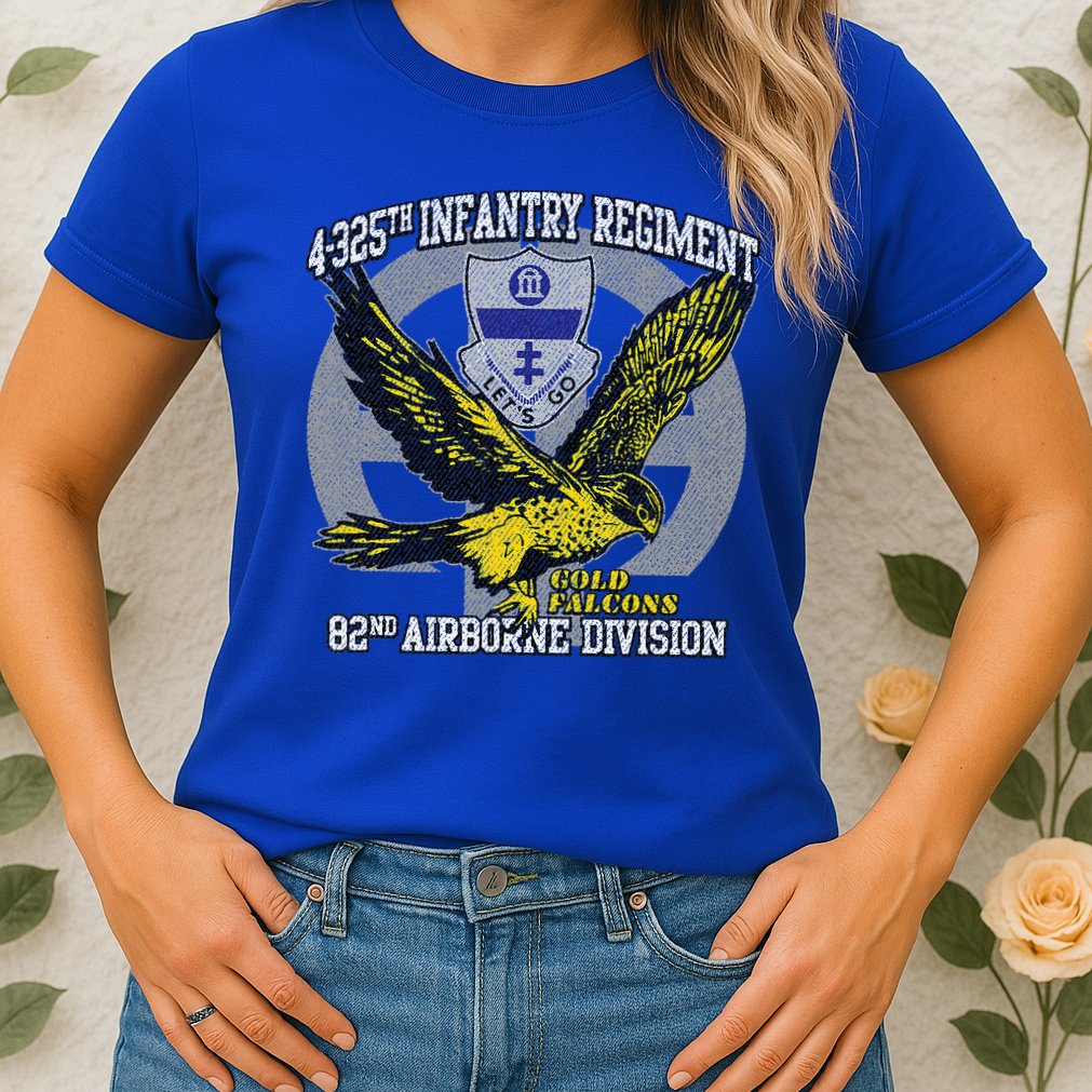 4325th Airborne Infantry Gold F.A.L.C.O.N.S Womens T-Shirt