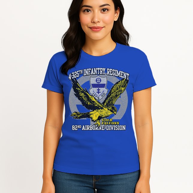 4325th Airborne Infantry Gold F.A.L.C.O.N.S Womens T-Shirt