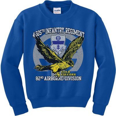 4325th Airborne Infantry Gold F.A.L.C.O.N.S Kids Sweatshirt