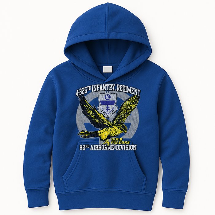 4325th Airborne Infantry Gold F.A.L.C.O.N.S Kids Hoodie